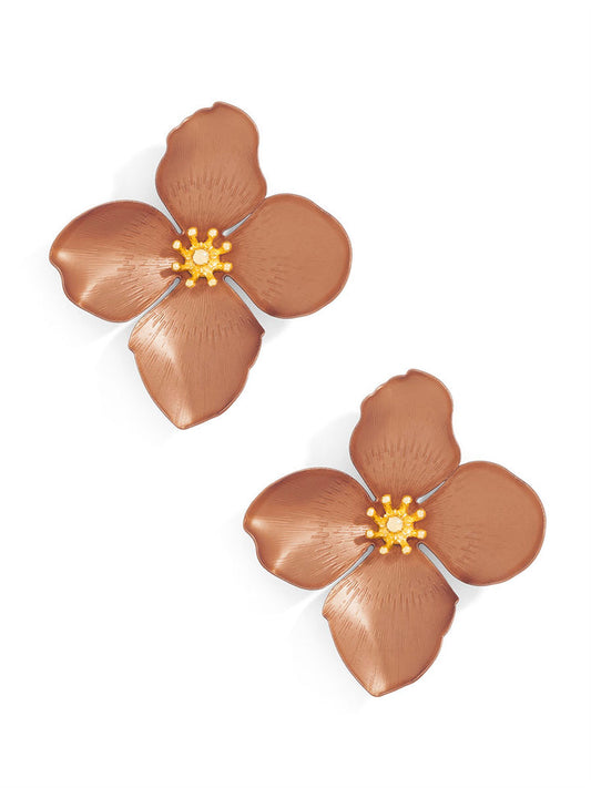 Garden Party Metal Flower Earring Jewelry