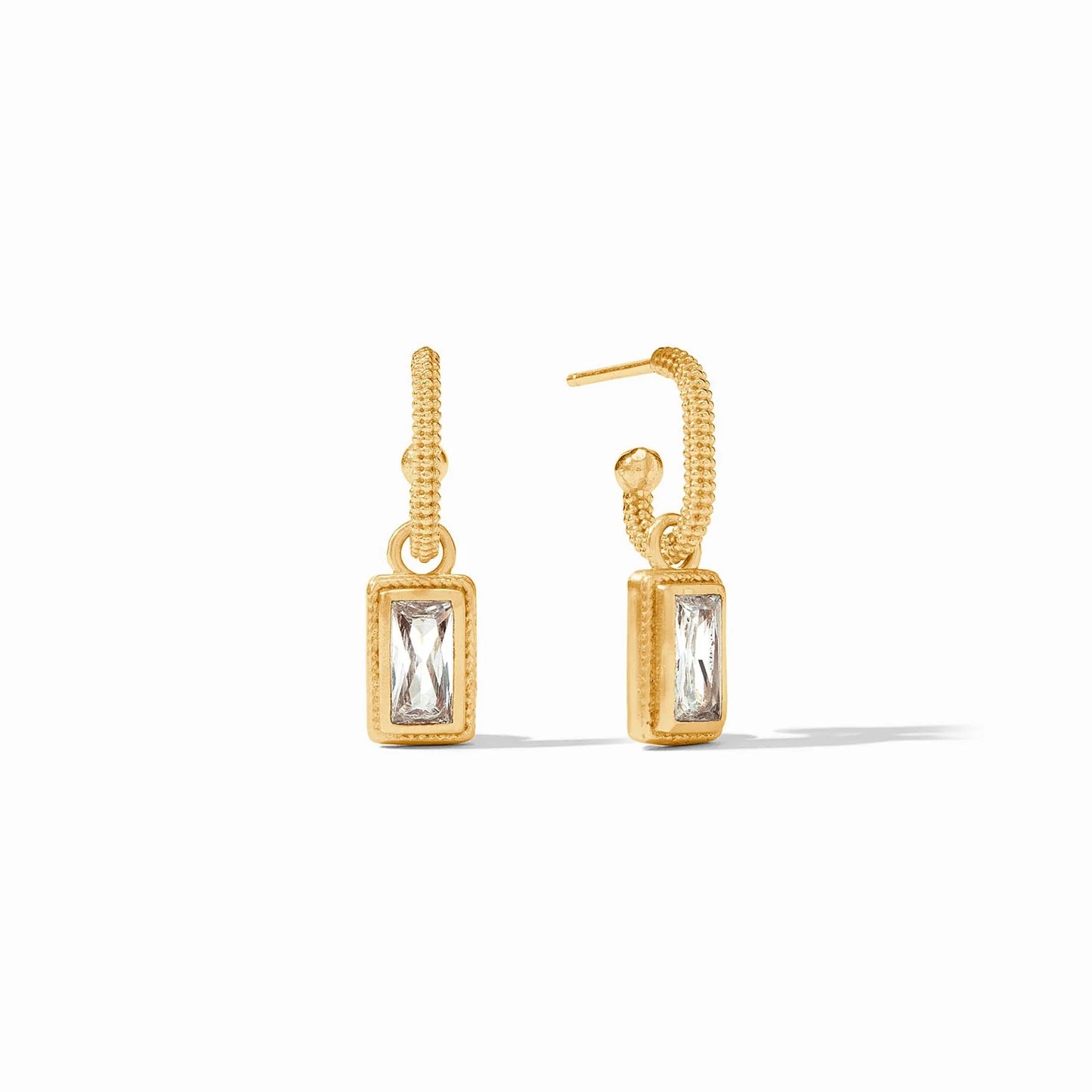 Julie Vos Baguette Hoop and Charm Earring
