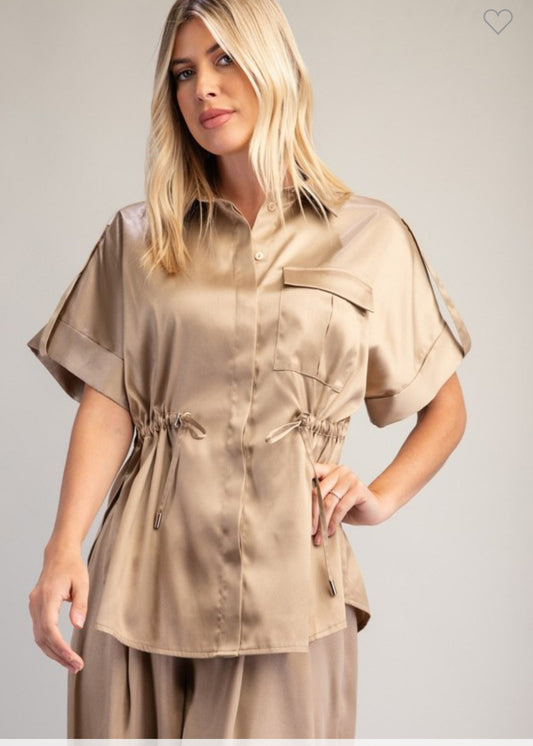 Sassy in Satin Top