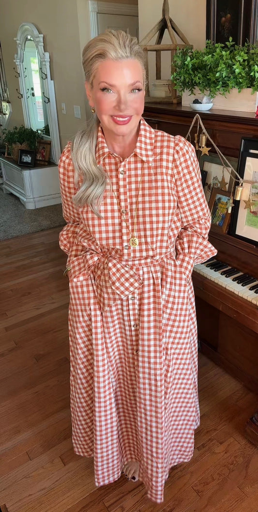 Your Favorite Gingham Maxi Dress