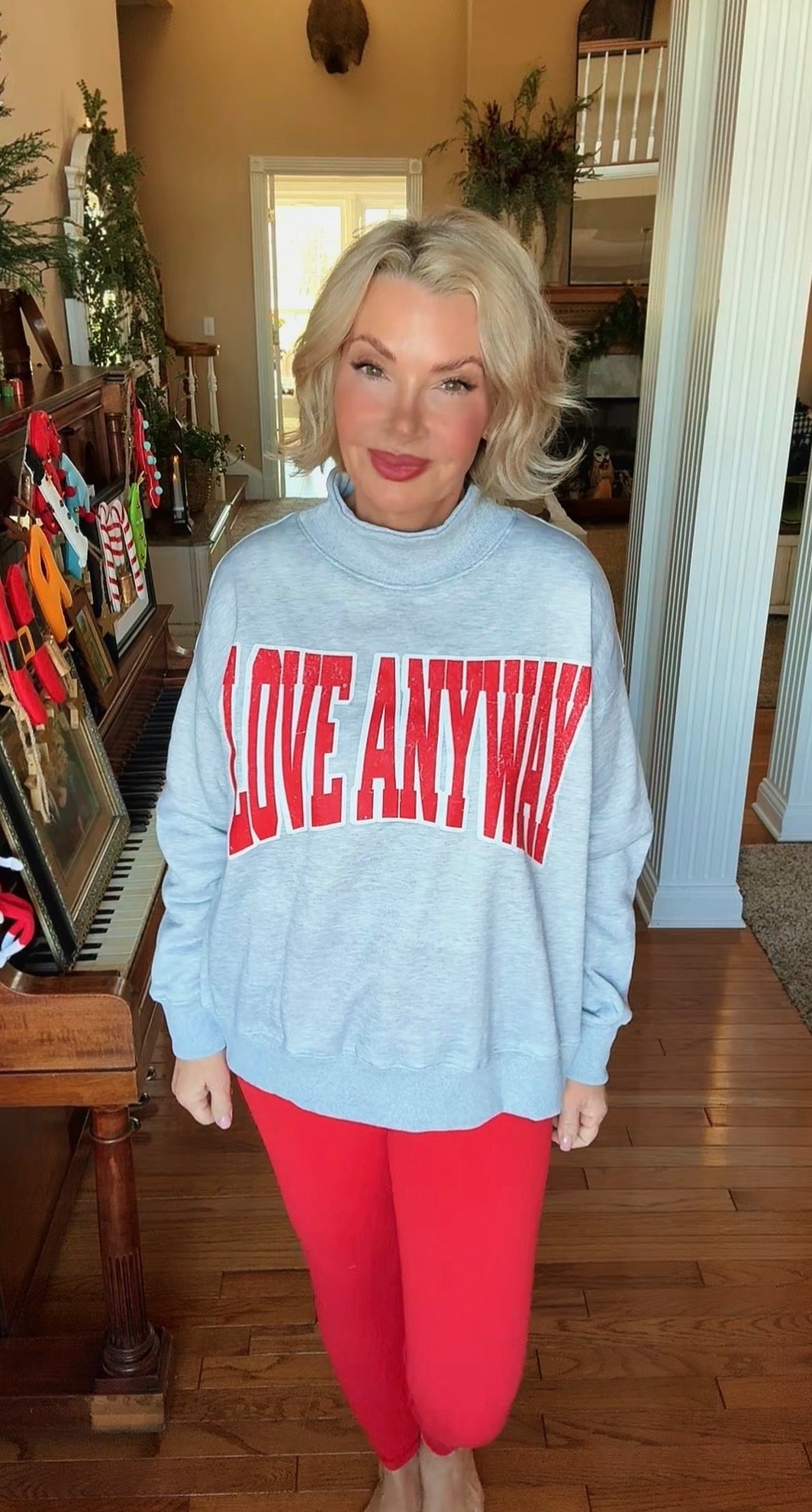 Love Anyway Mock Neck Sweatshirt