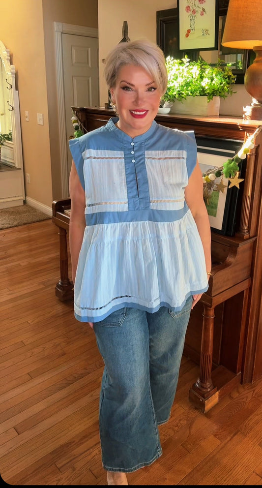 Skies are Blue Blouse