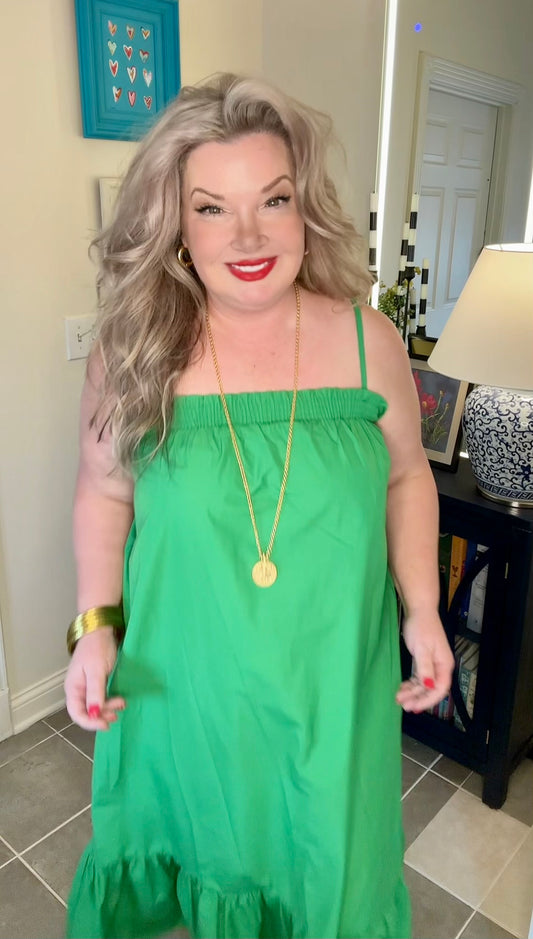 Going for the Green Midi Dress