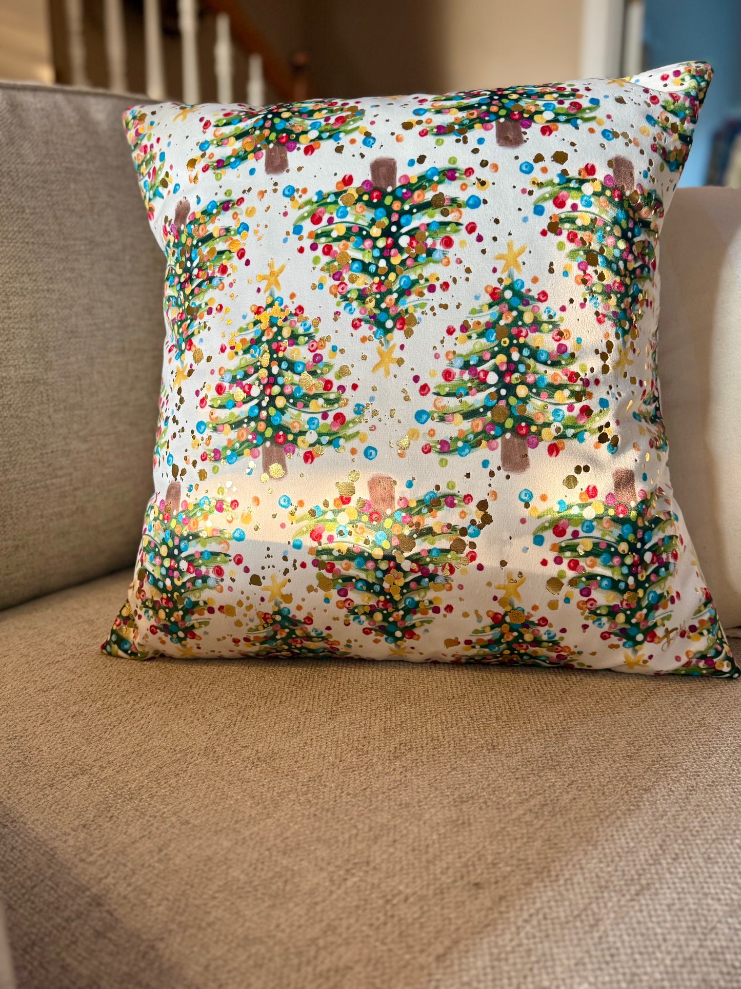 Colorful Gold Foil Pillows