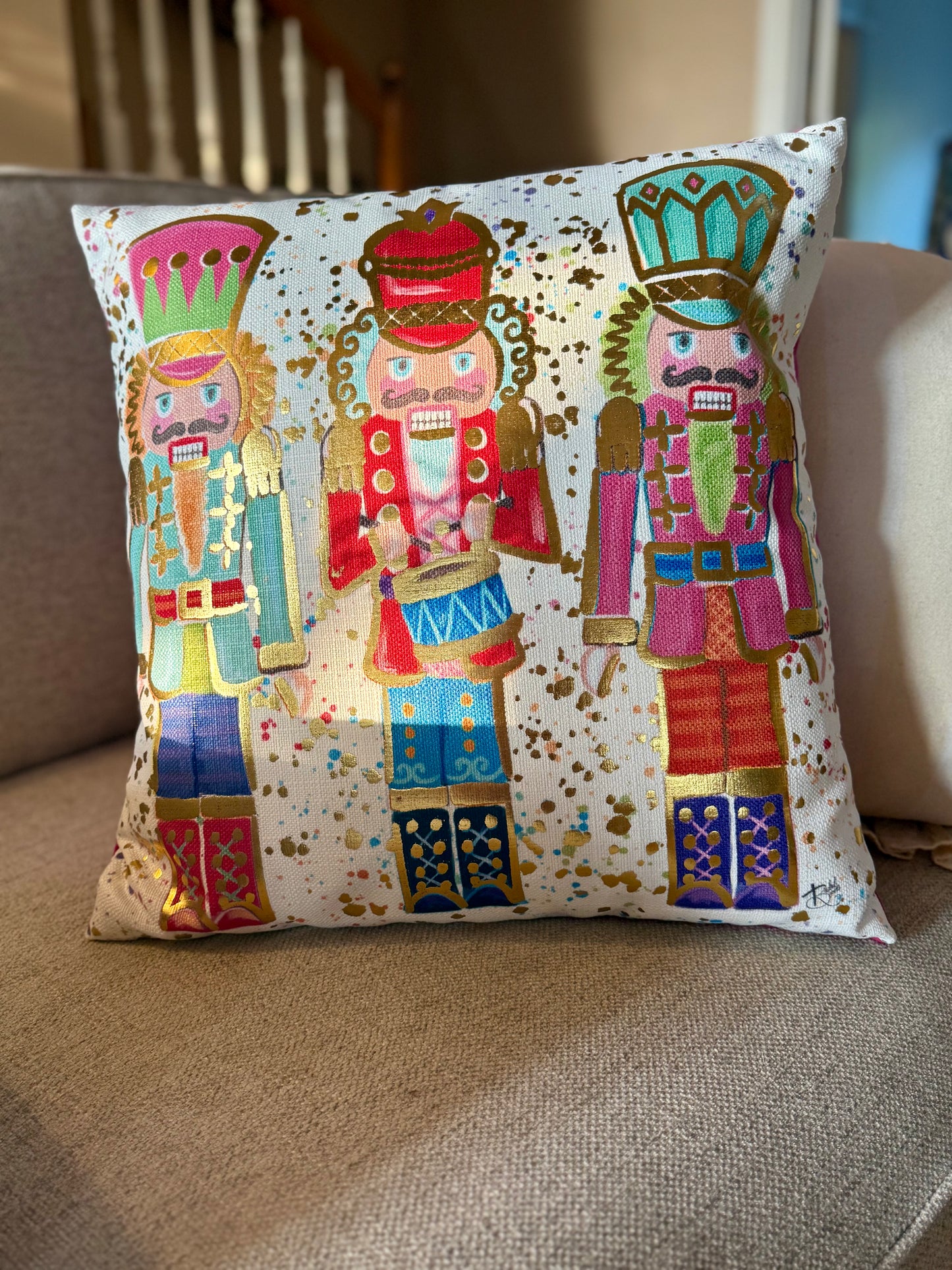 Colorful Gold Foil Pillows