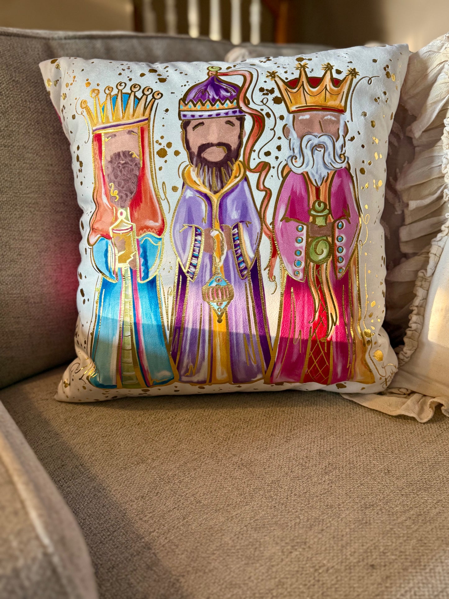 Colorful Gold Foil Pillows