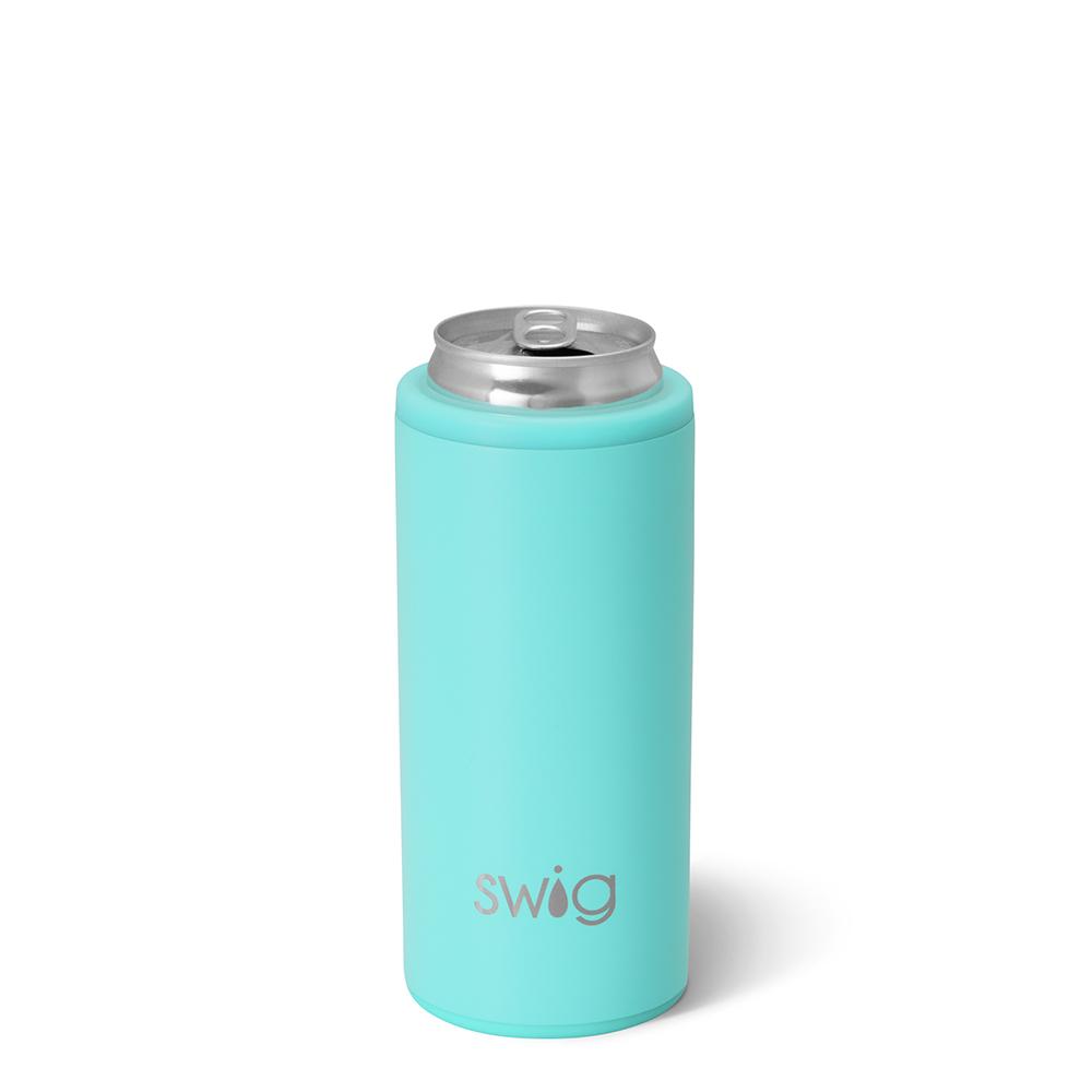 Swig Aqua Skinny Can Cooler 12oz