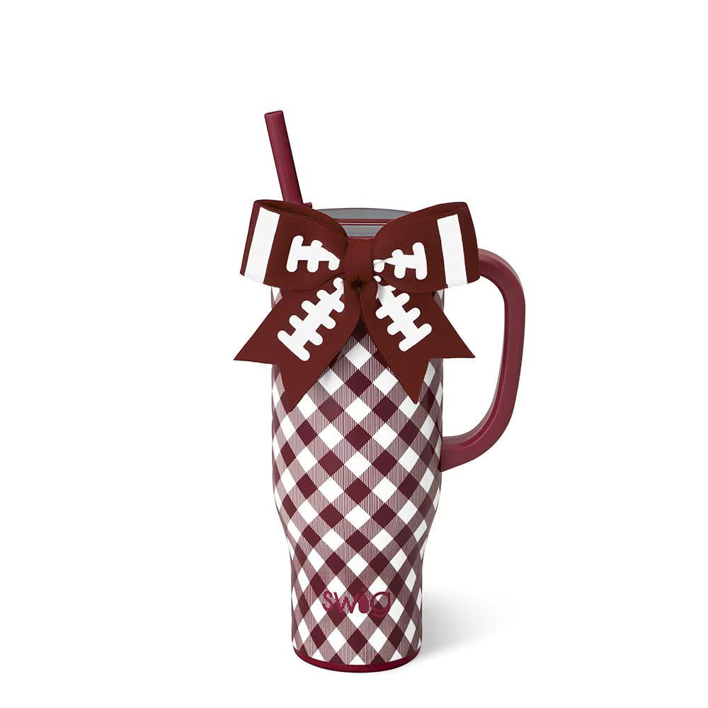 Swig Gameday Gingham Maroon Mega Mug 30oz