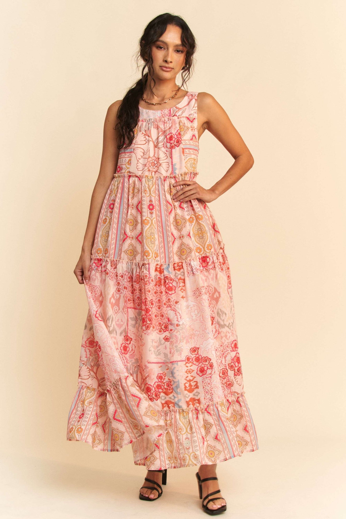 Precious in Pink Floral Maxi Dress