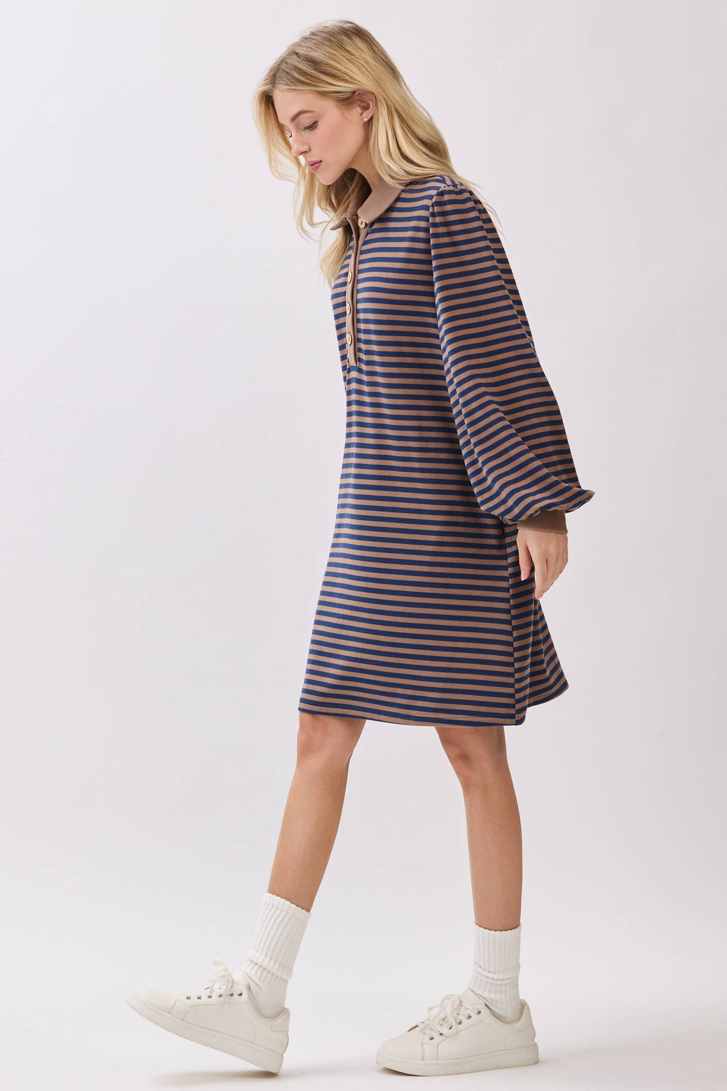 Striped Polo Shift Dress