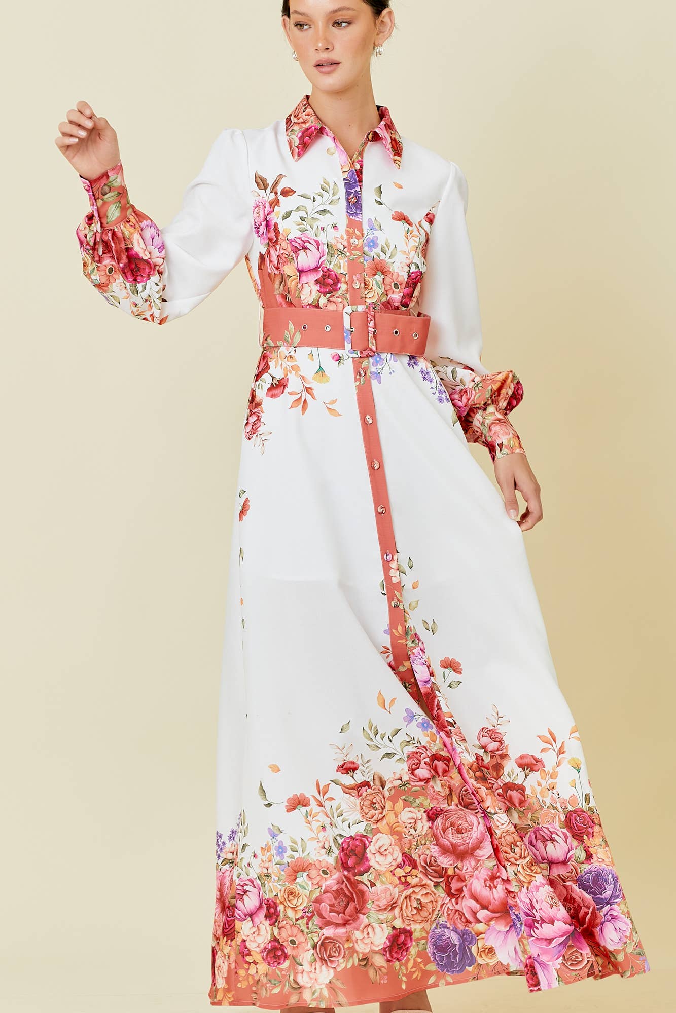 Elegantly Floral Maxi Dress