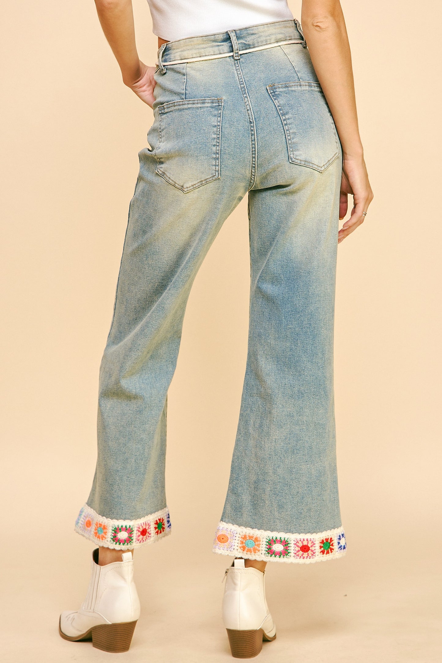 The Crochet Trim Jeans