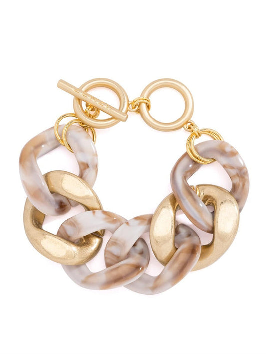 Chunky Marble Curb Chain Bracelet