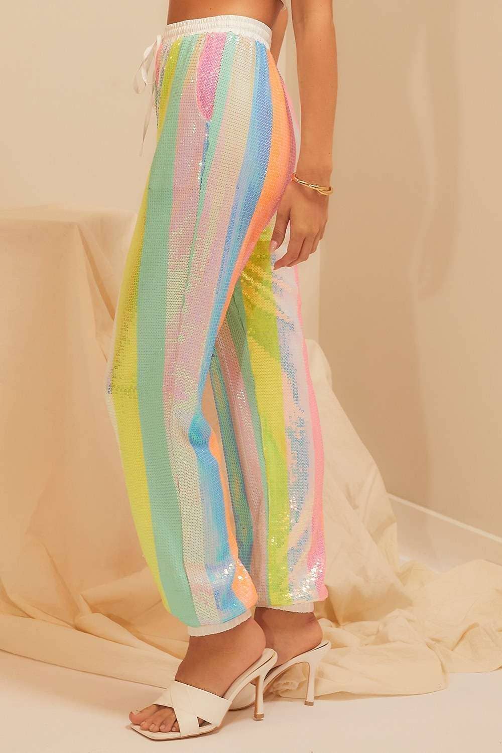 Rainbow City Sequin Jogger Set