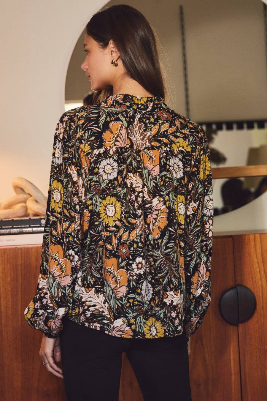 Leaves are Turning Floral Blouse