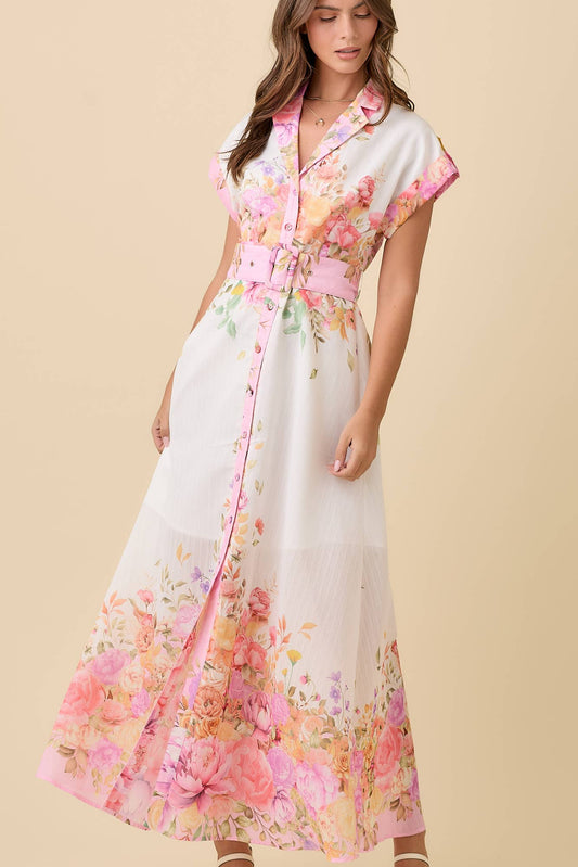 Frilly Floral Maxi Dress