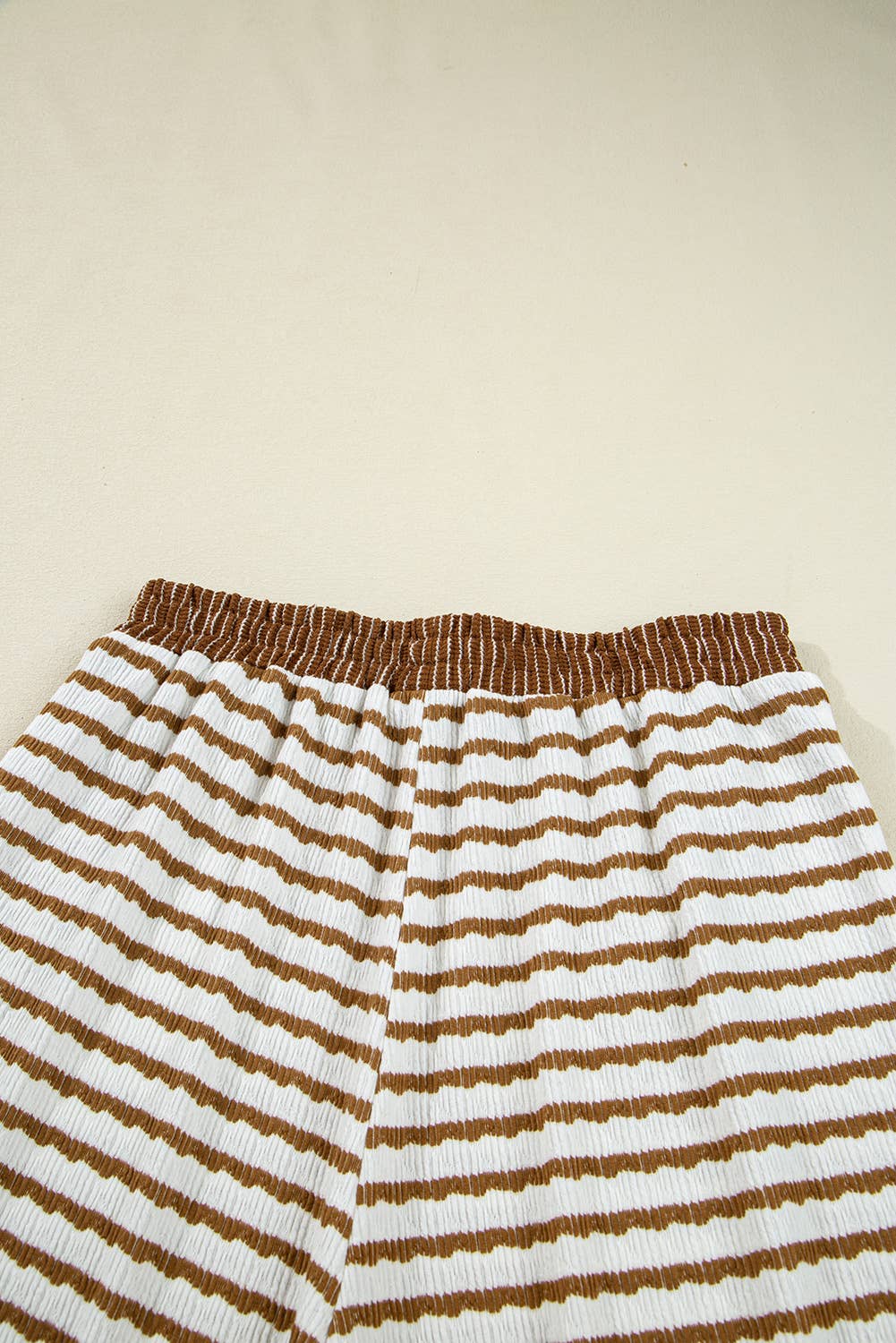 Stripe Plus Size Pullover Top and Drawstring Pant Set