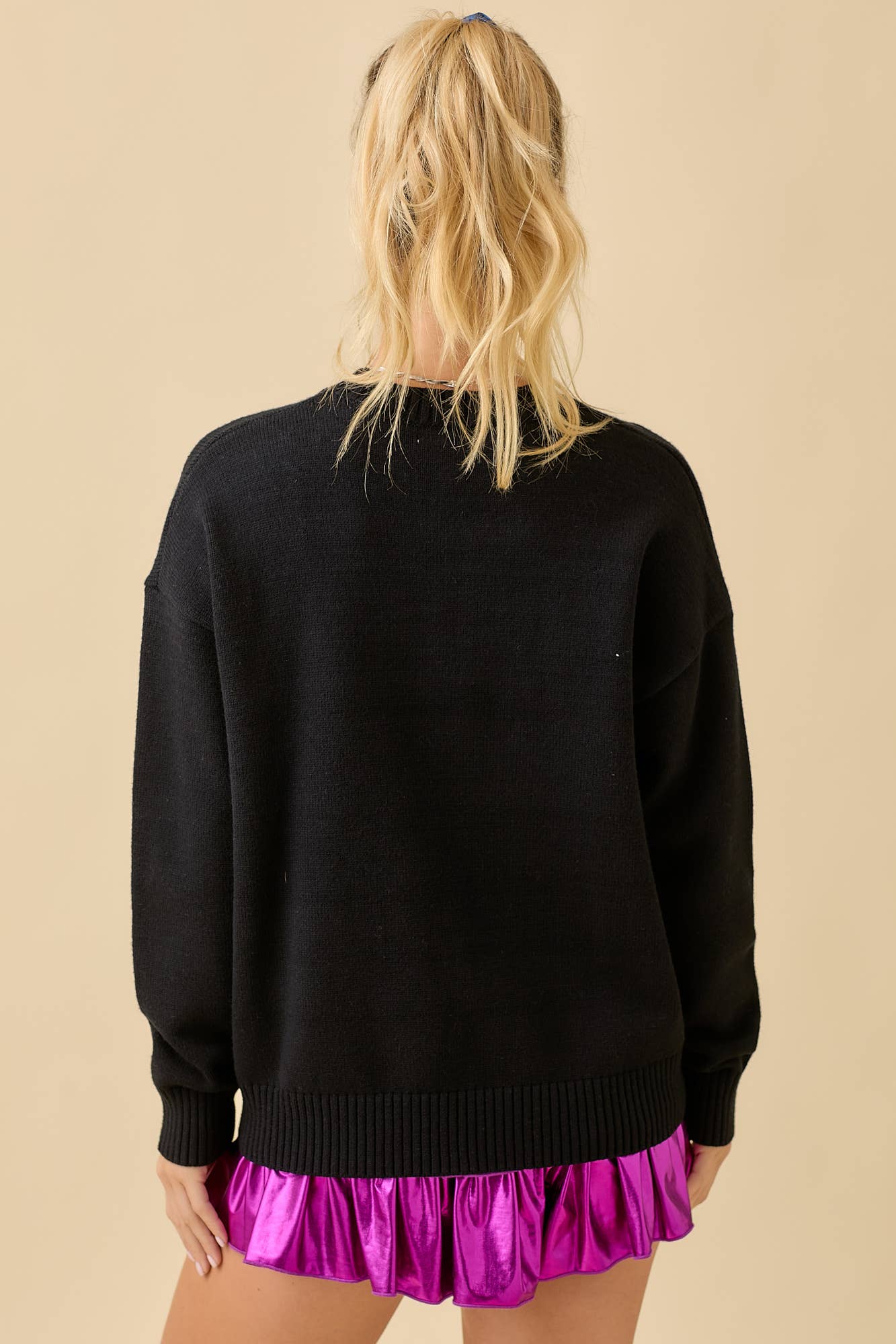 Boss Witch Sequin Halloween Sweater