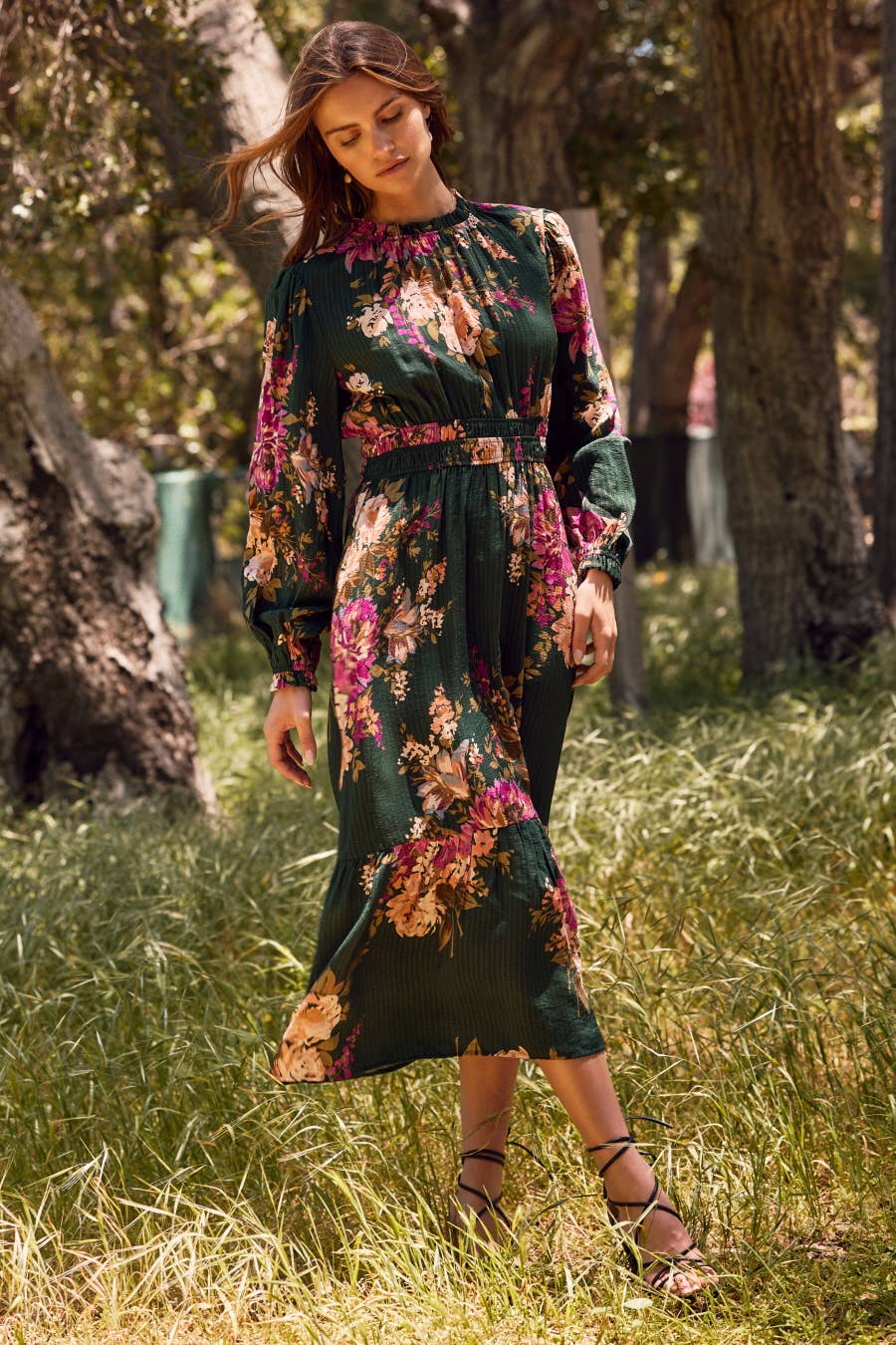 Fancy in Floral Midi Dress