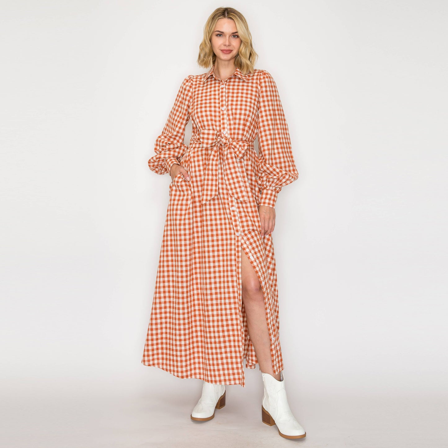 Your Favorite Gingham Maxi Dress