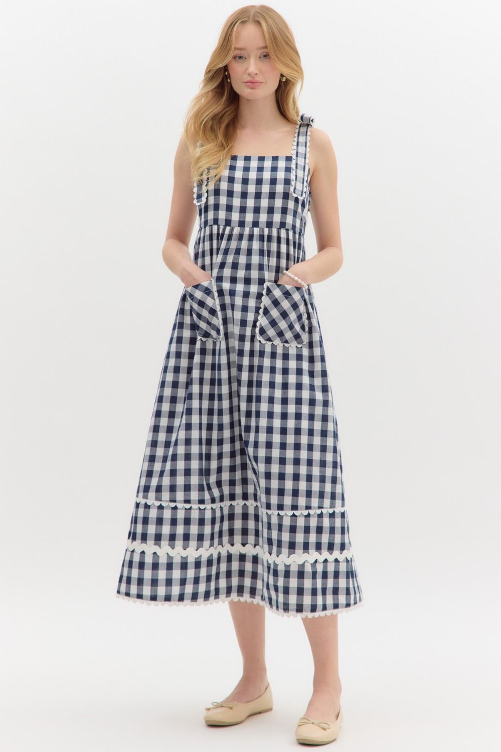 Navy Ric Rac Dress