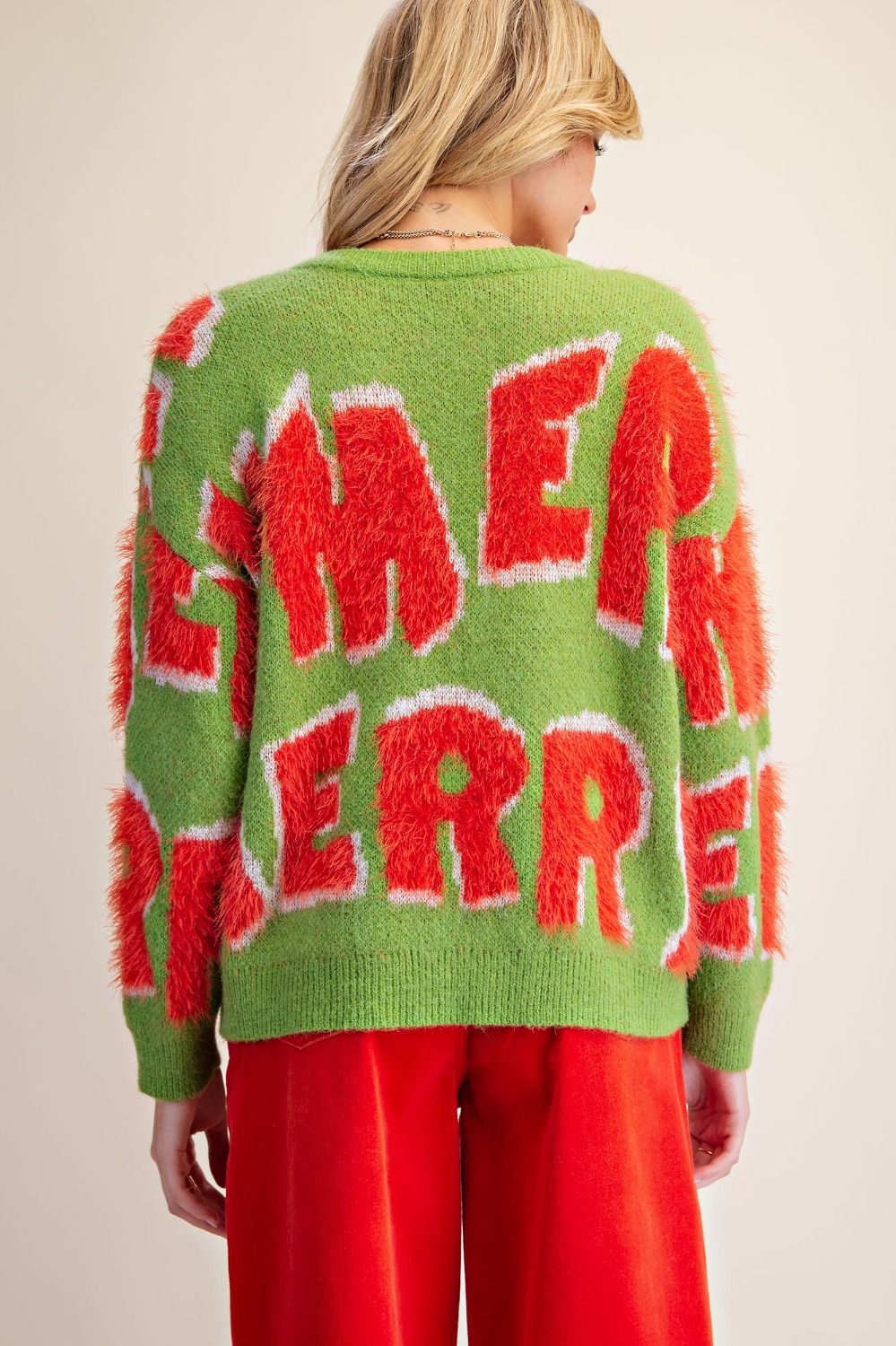 Merry Grinchmas fuzzy Sweater