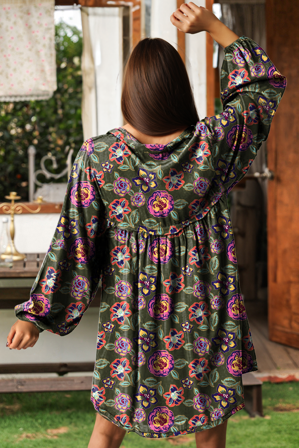 Fashionable in Floral Shift Dress