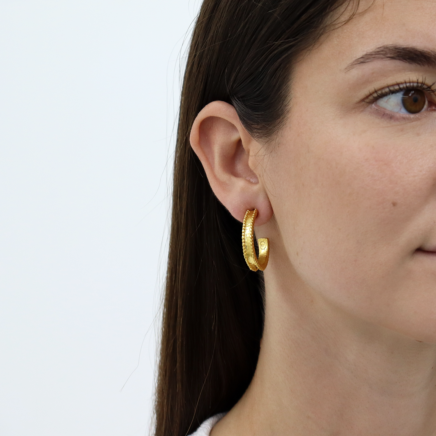 Dotty Hoop Earrings - 24K Gold Plated