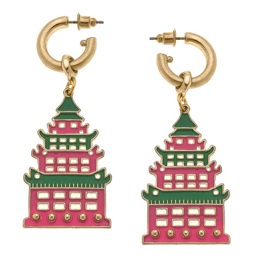 Tiffany Green Pagoda Earrings