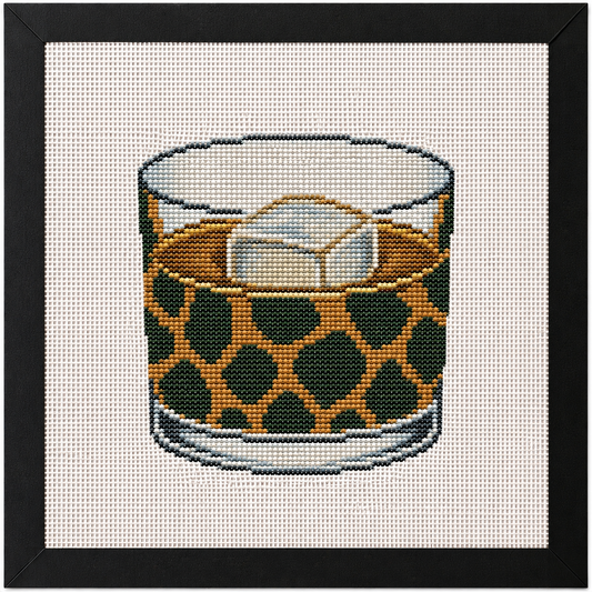 Tortoise On The Rocks Cocktail Printed Needlepoint Canvas