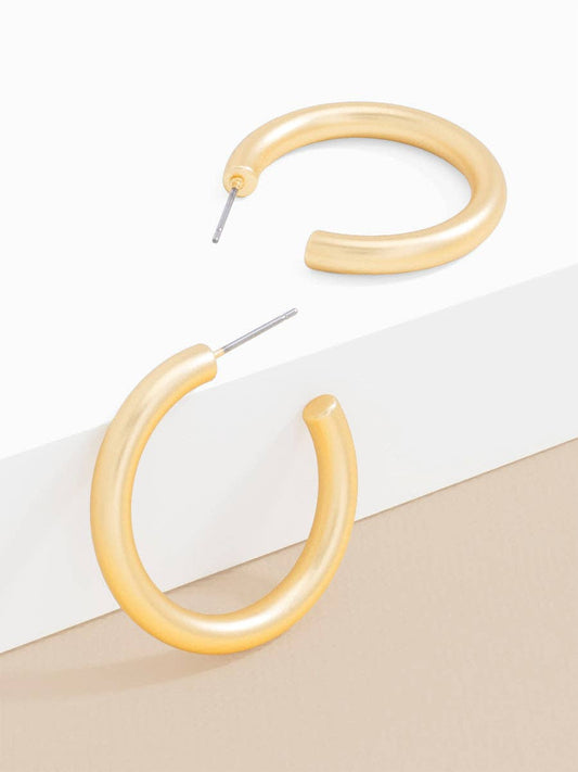 Small Chunky Hoop Earring: MG