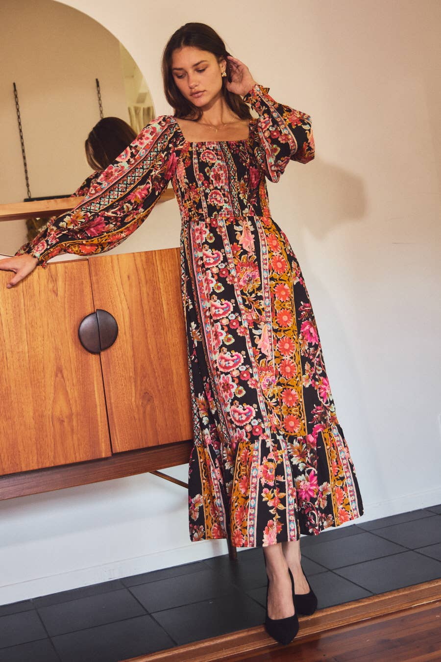 Floral Printed Bohemian Maxi Dress
