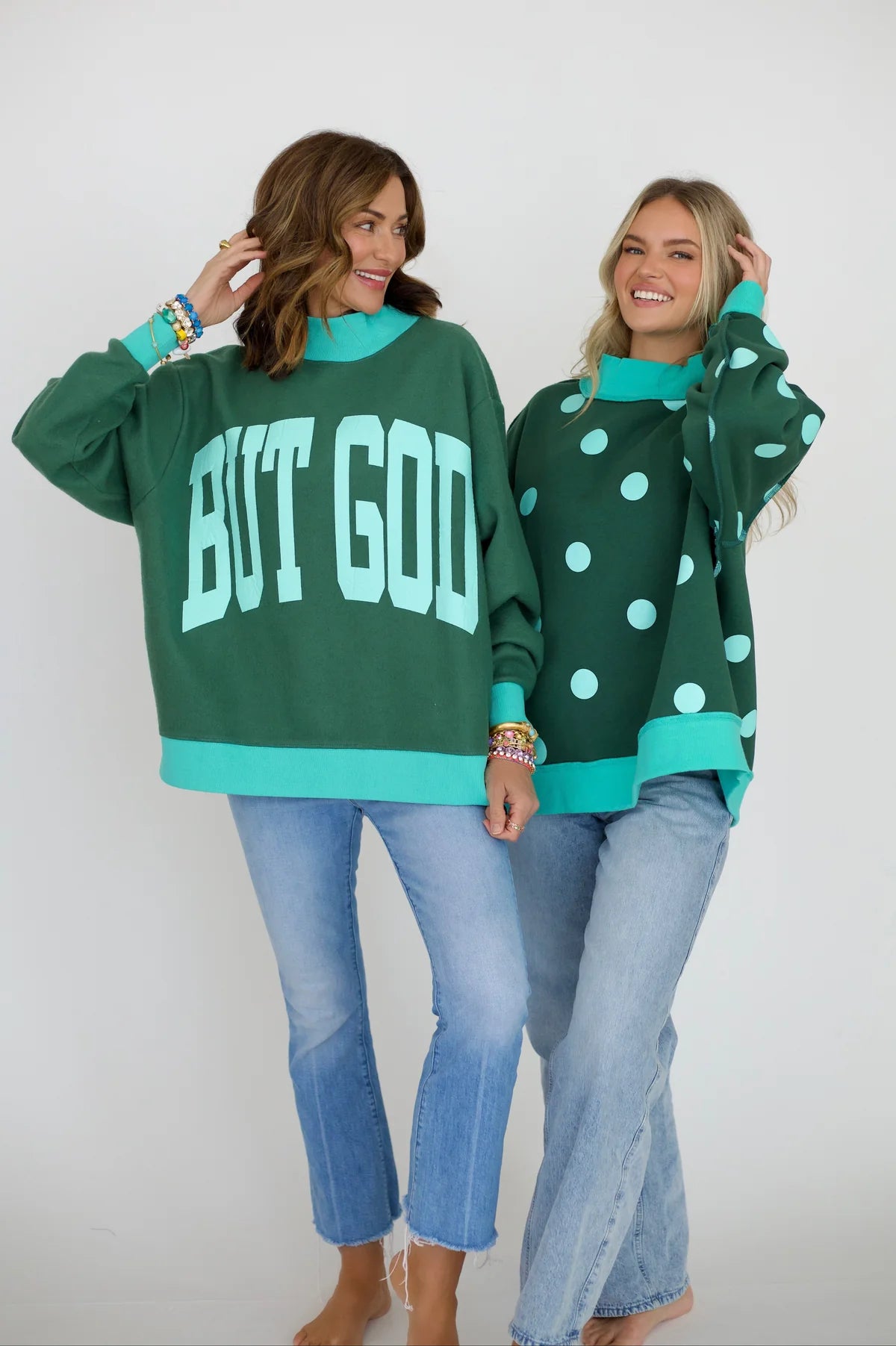 Poppy and Pine Reversible Mock Necks