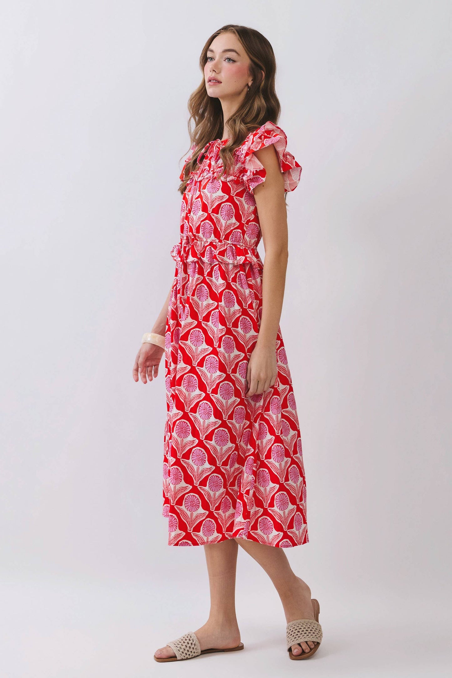 Precious in Pink Midi Dress