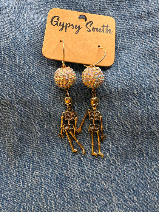 Gypsy South Skull Ball Earrings