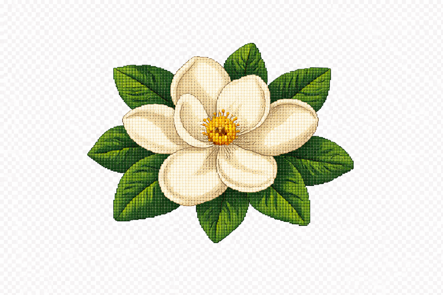 Magnolia Printed Needlepoint Canvas