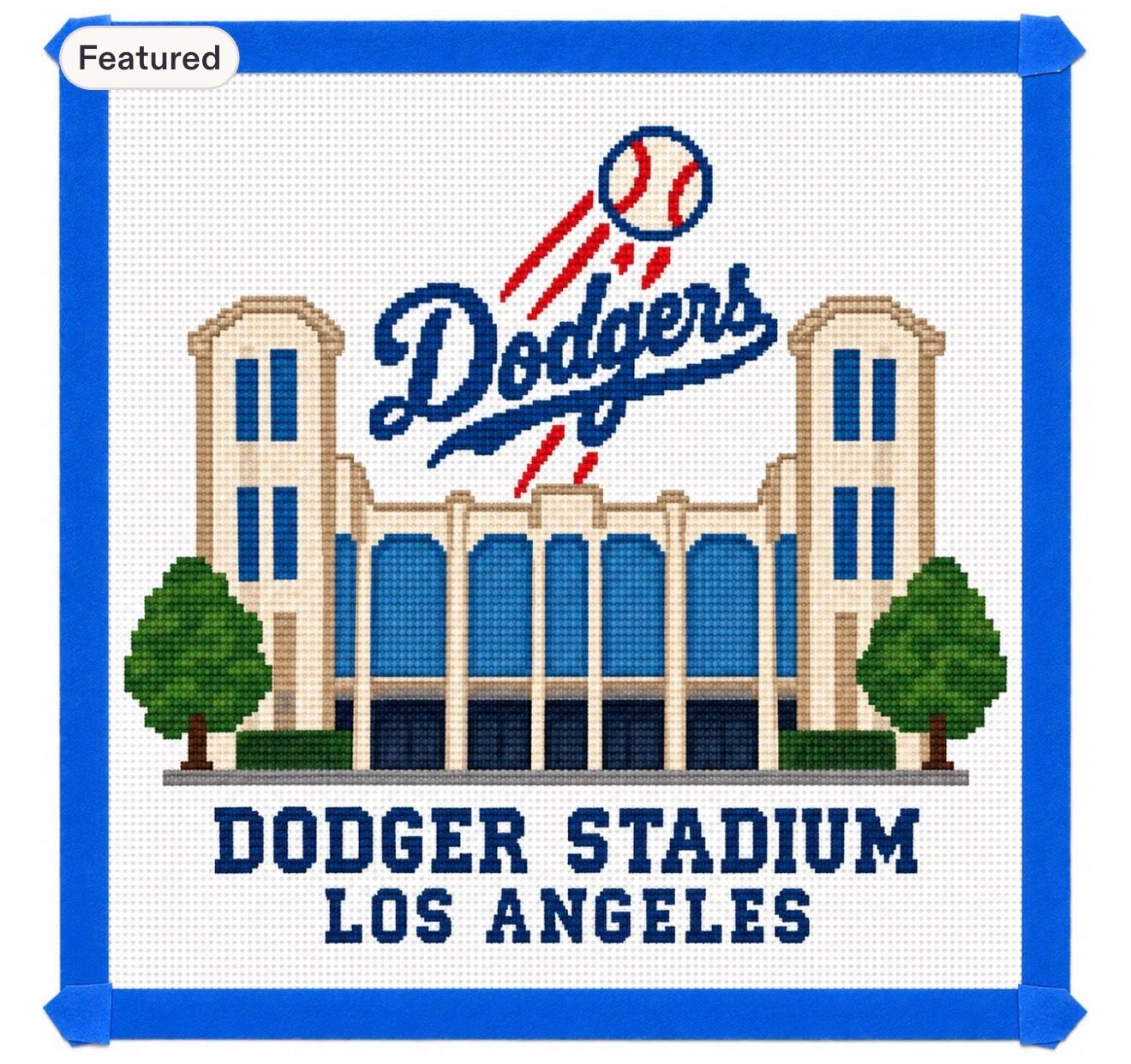 Dodger Stadium Needlepoint Canvas