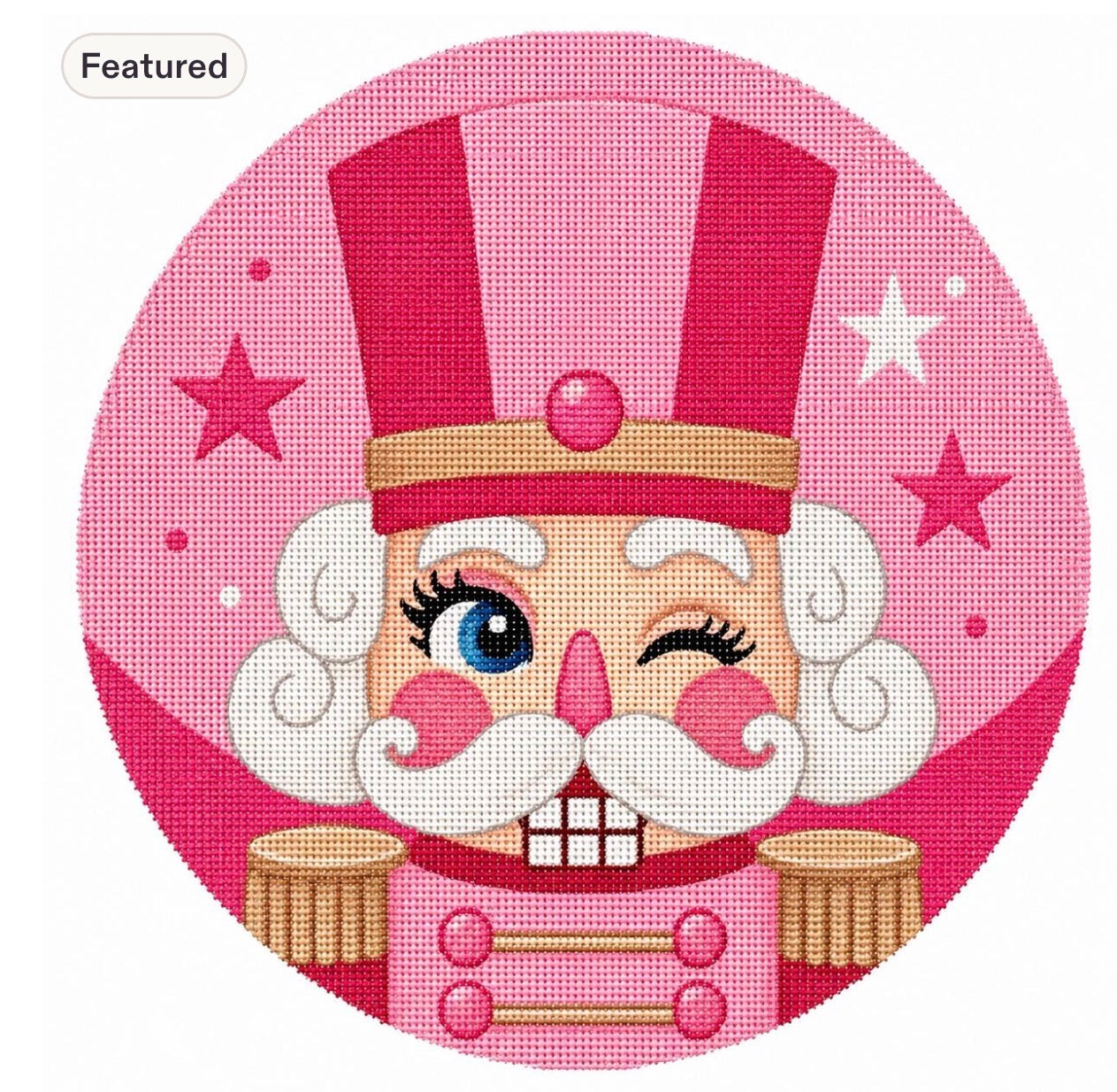 Whimsy Nutcracker Ornament Needlepoint Canvas