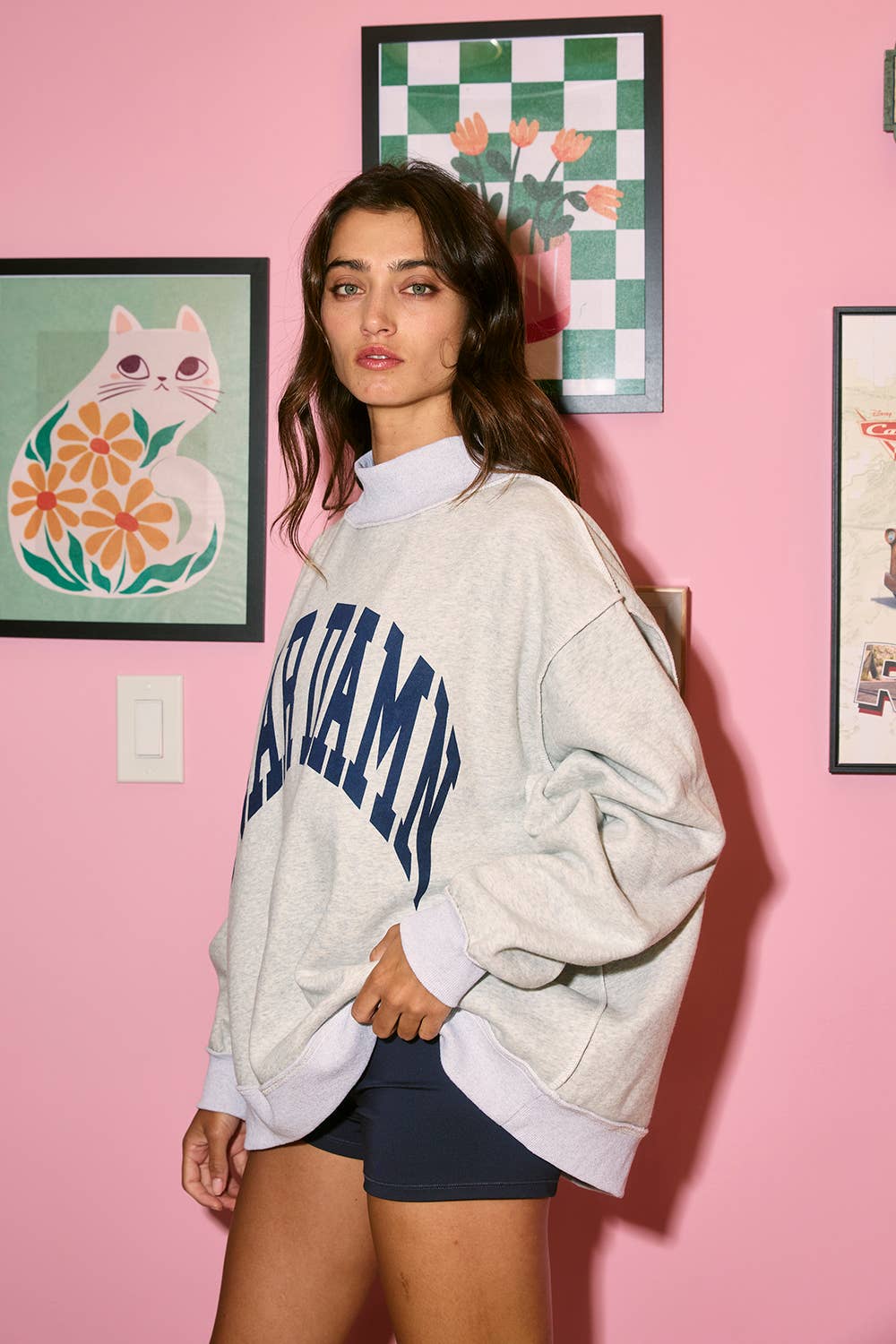 'WAR DAMN & TIGERS' Mock Neck Sweatshirt