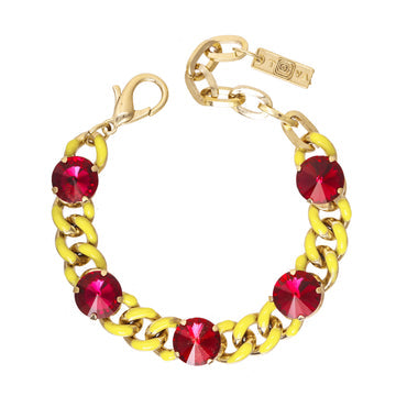 TOVA Galileu Bracelet in Yellow/Fuschia= B5986YF