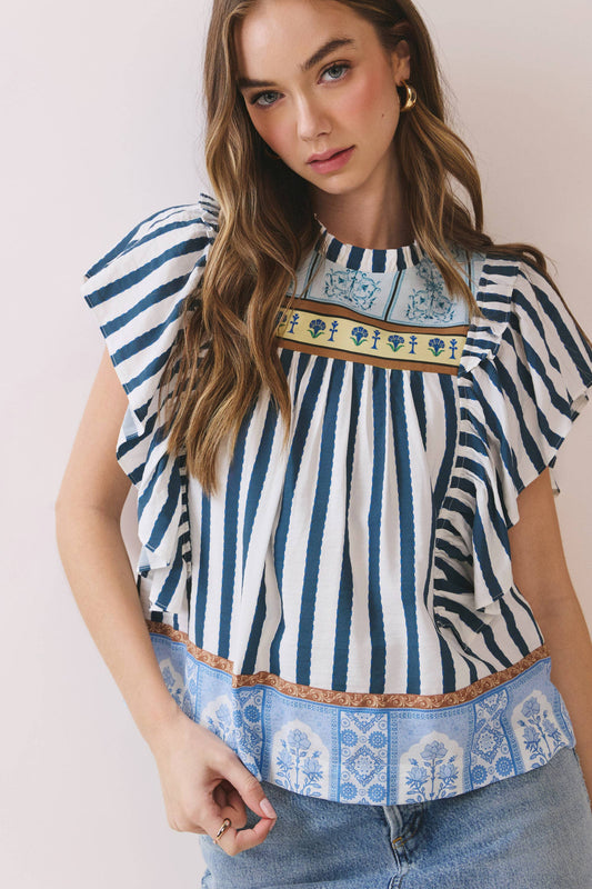 Stripes and Patterns Top