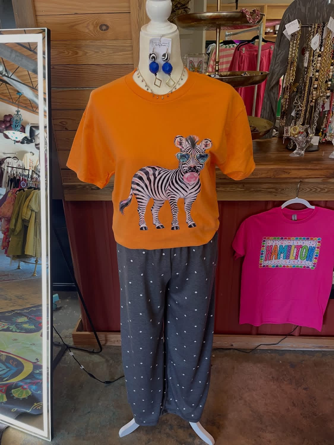 Bubble Gum Zebra Tee
