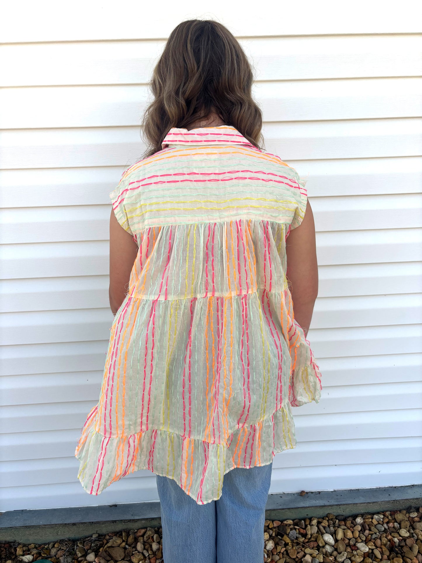 Coastal Colors Striped Top