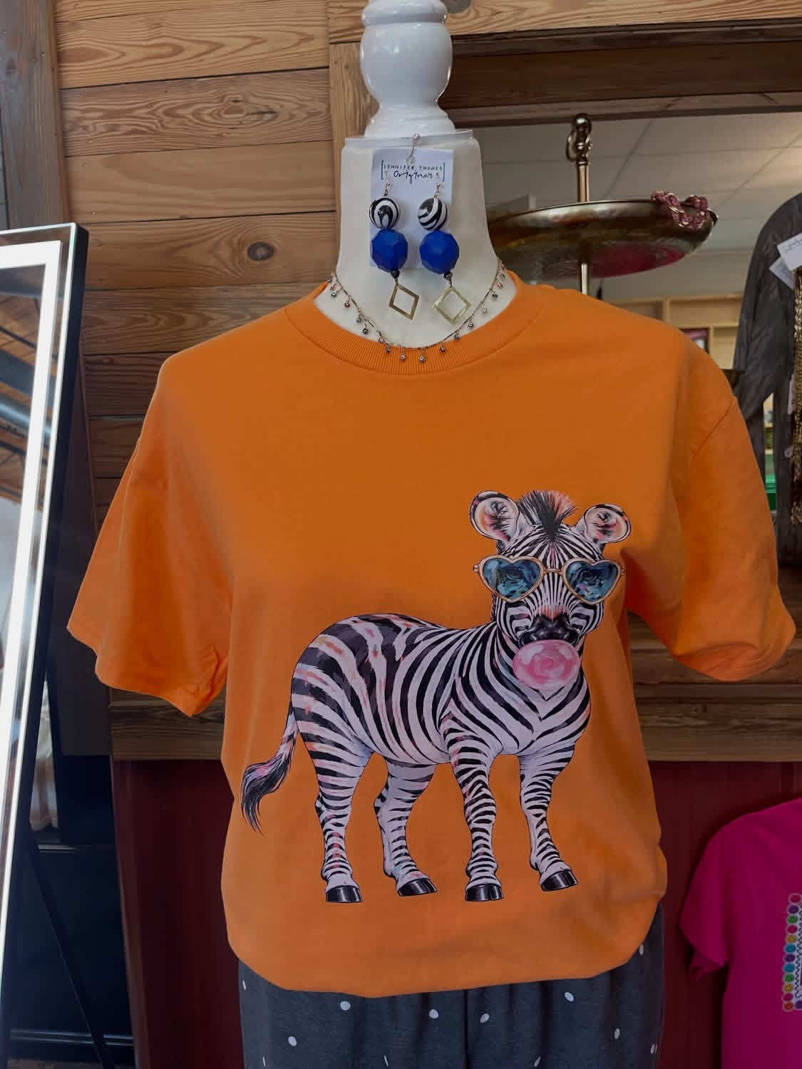 Bubble Gum Zebra Tee
