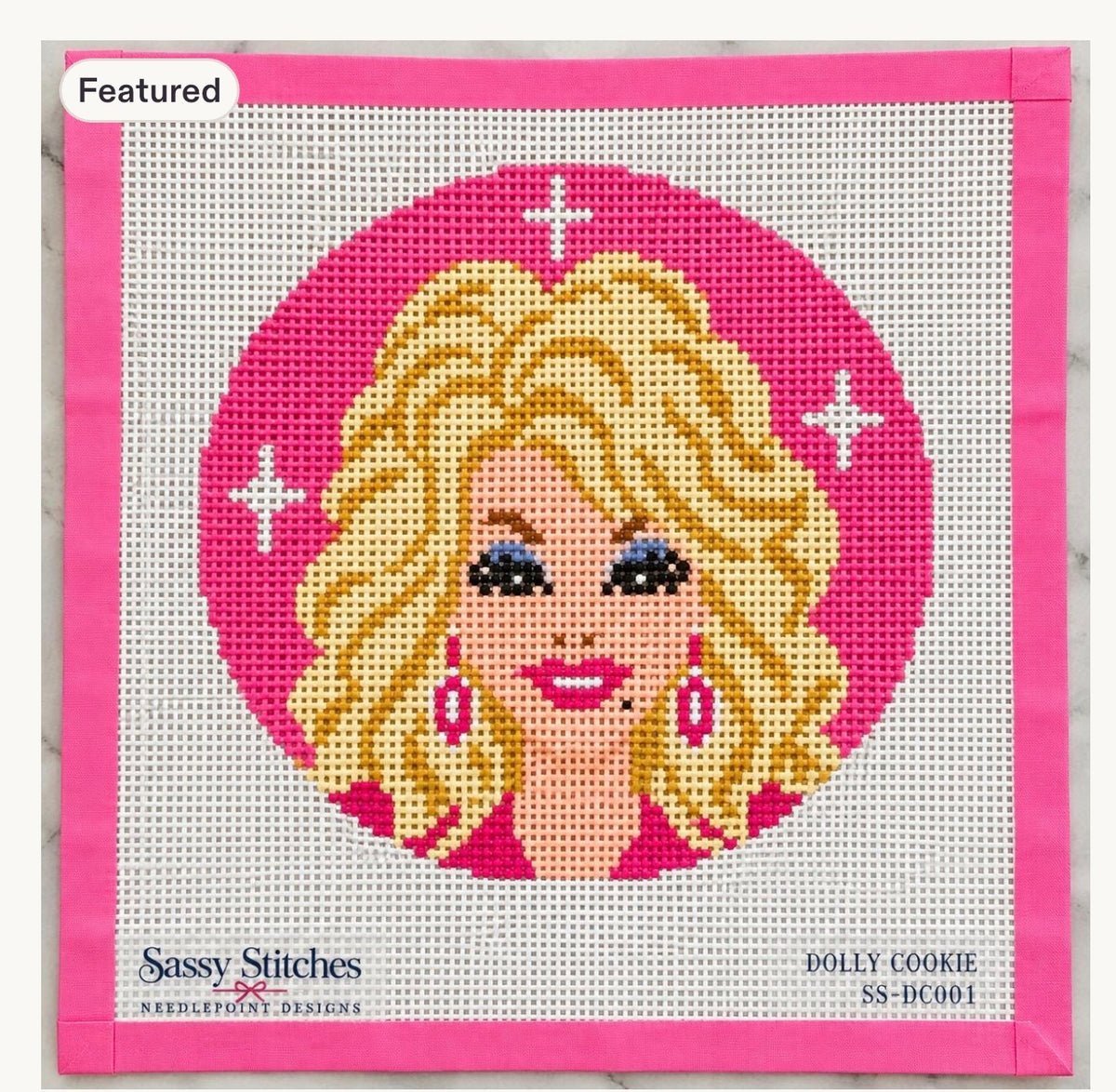 Icon Printed Needlepoint Ornament Canvas