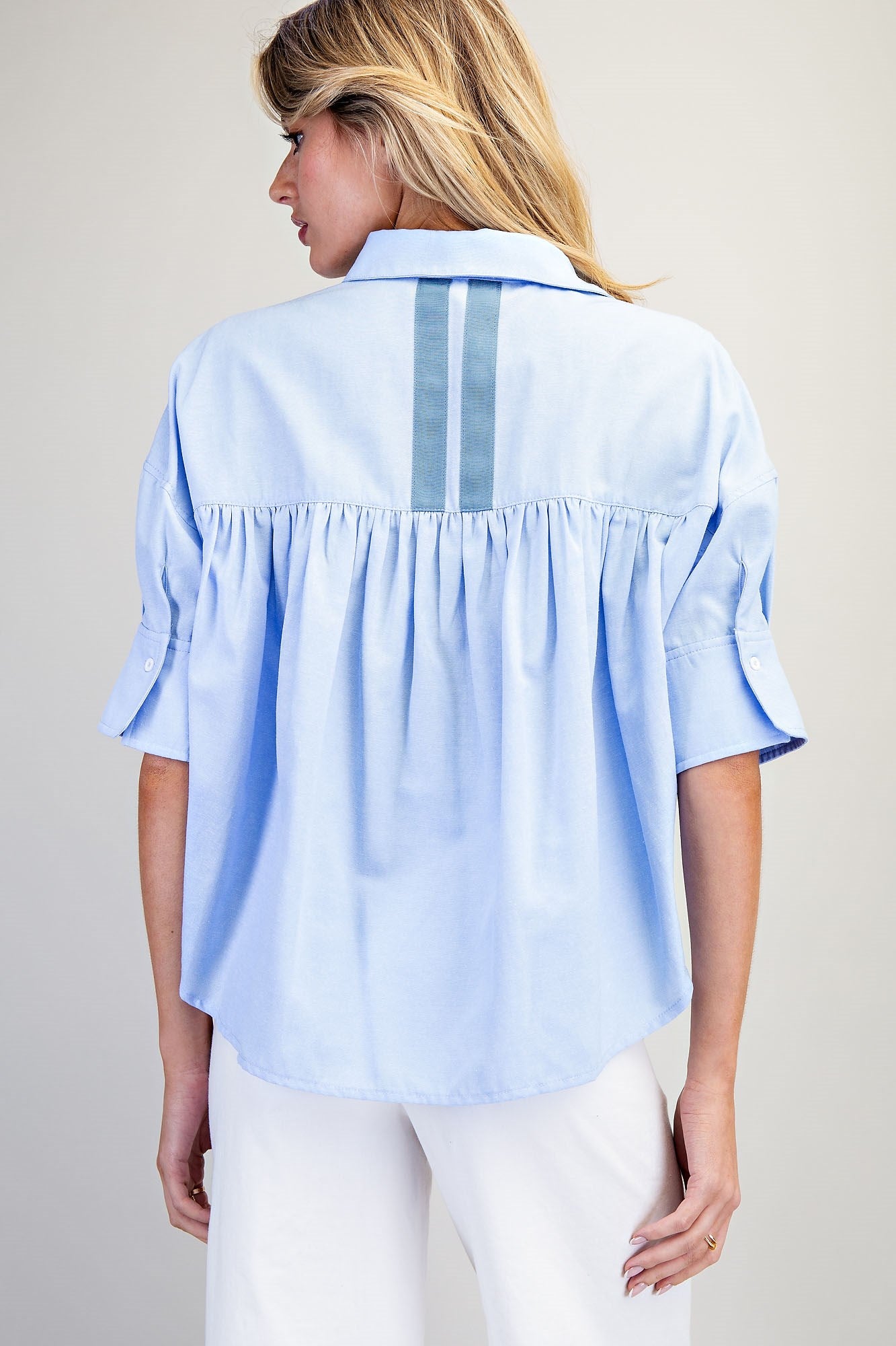 Fancy with a Touch of Denim Top