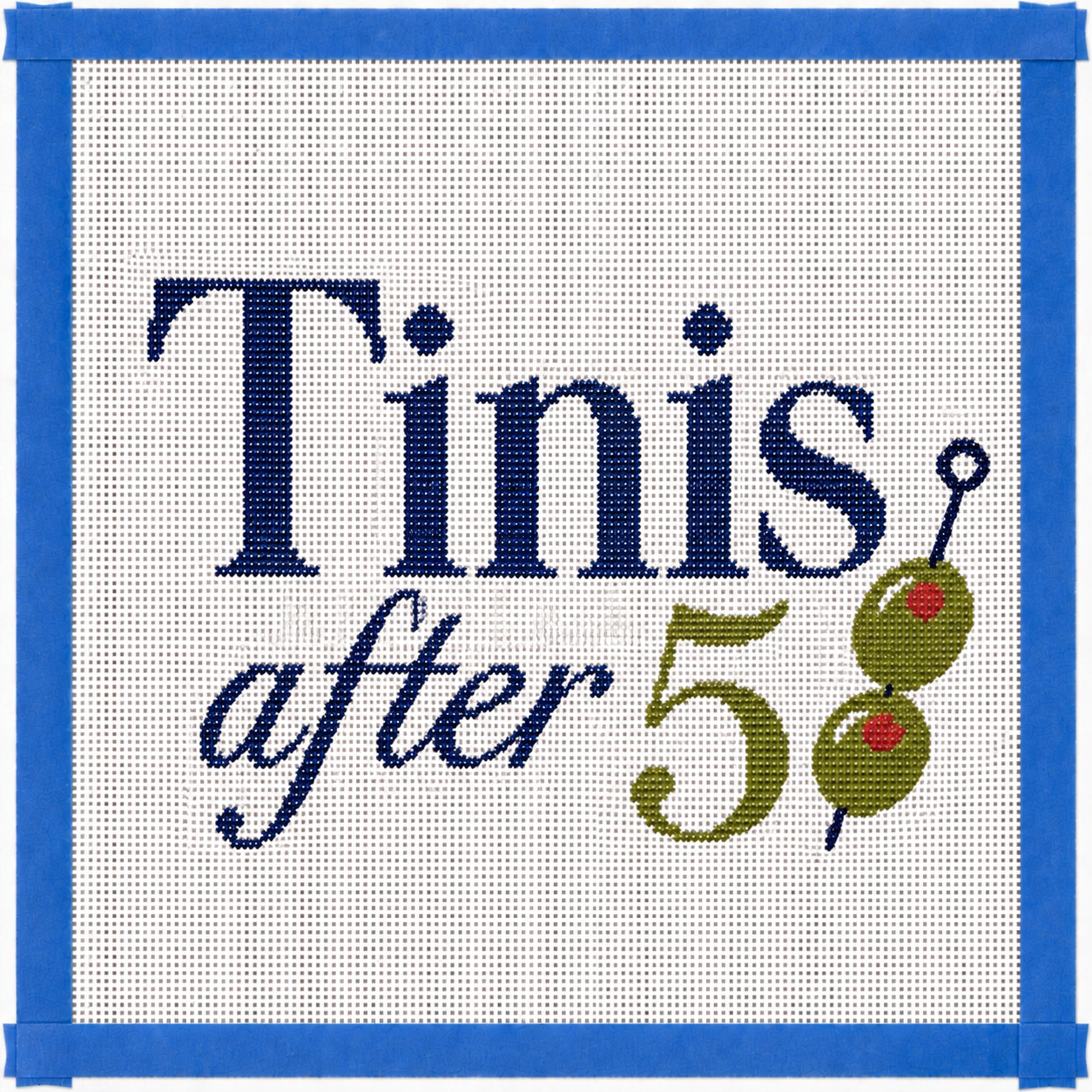 Tinis After 5 Printed Needlepoint Canvas