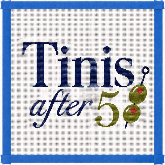 Tinis After 5 Printed Needlepoint Canvas