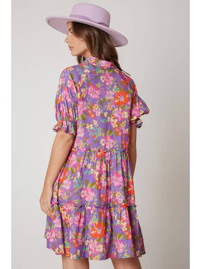 Plum Floral Dress