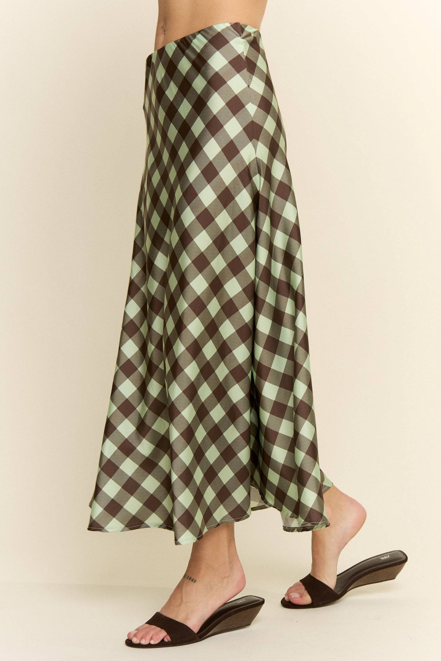 Check Print MIDI Skirt